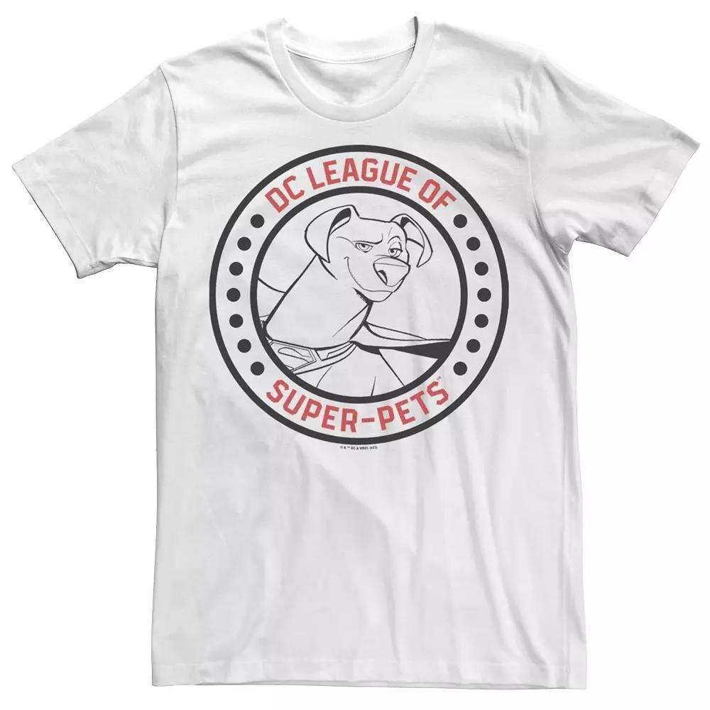 Men's DC Super Pets DC League Of Super Pets Krypto Badge Tee, Size: Small, White Product Image