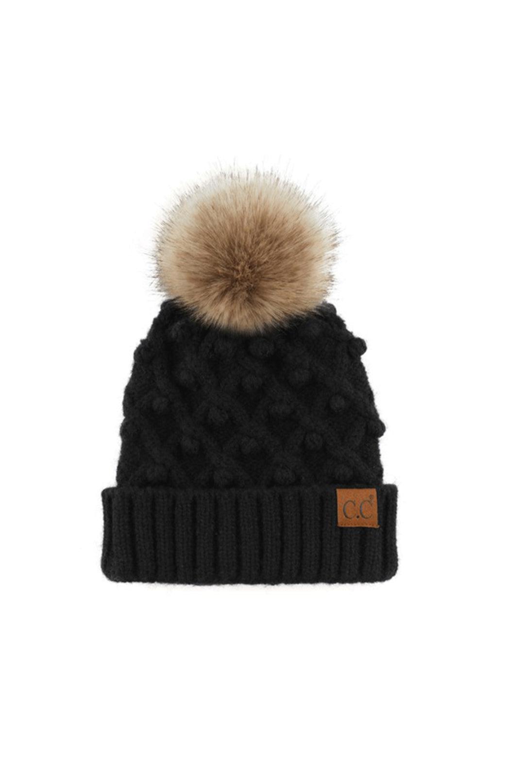 C.C Crafted Pompom  Detail Beanie Female Product Image