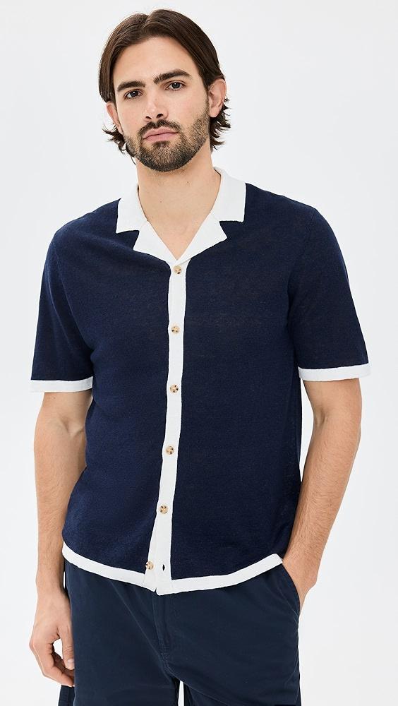 Onia Linen Knit Camp Shirt | Shopbop Product Image