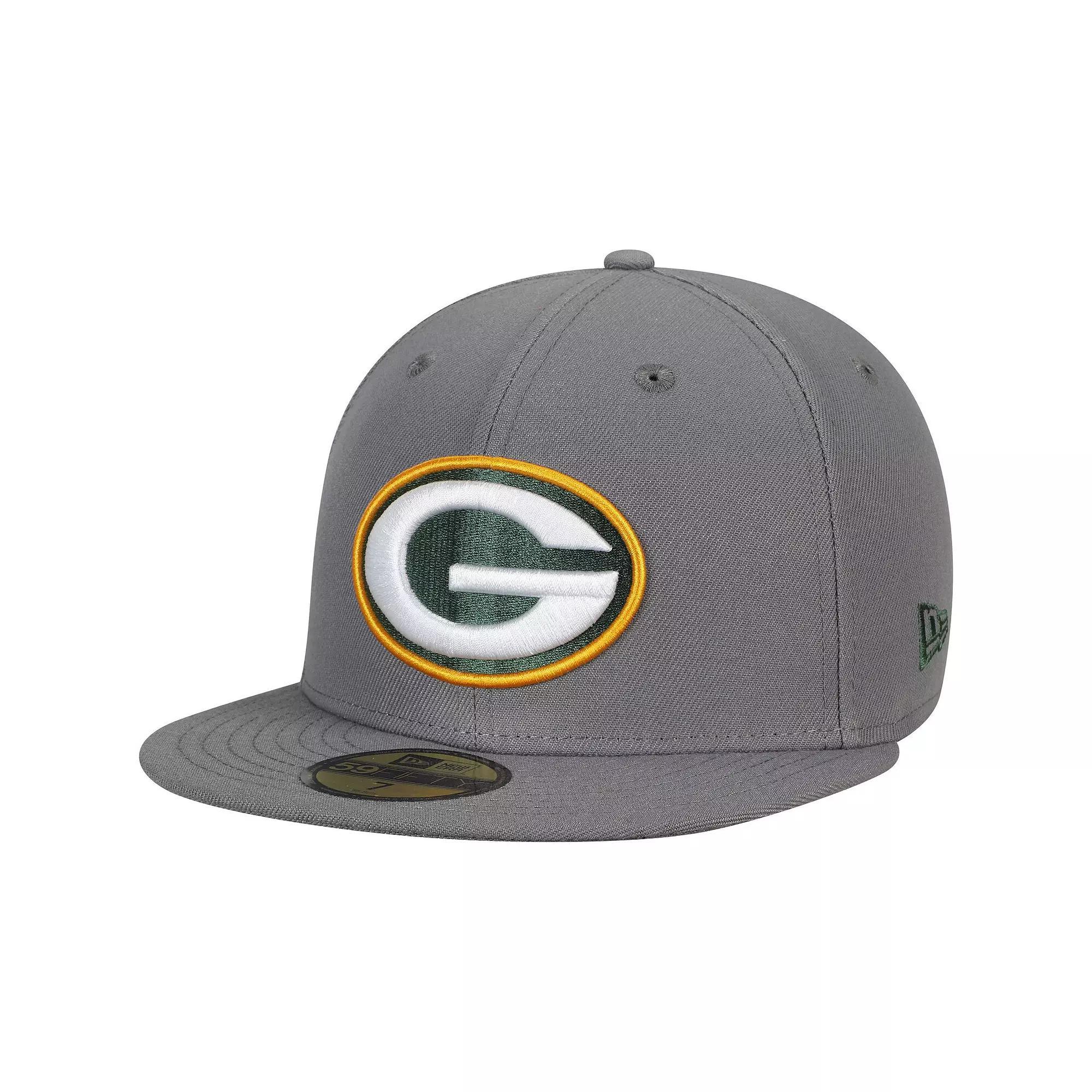 Mens New Era Graphite Green Bay Packers Storm 59FIFTY Fitted Hat Product Image