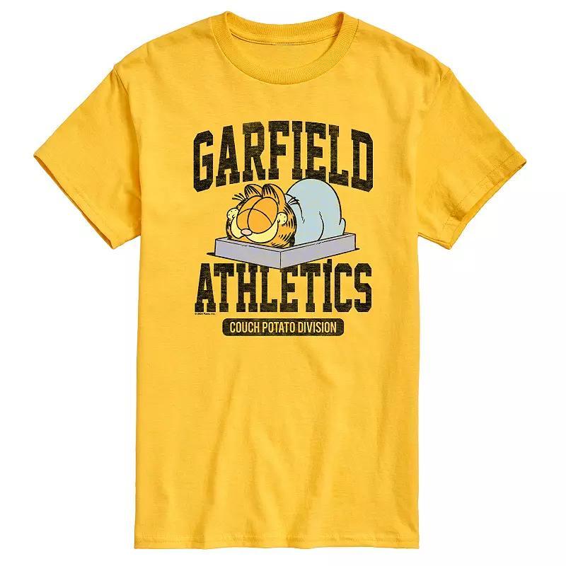 Mens Garfield Athletics Coach Potato Division Graphic Tee Grey Gray Product Image