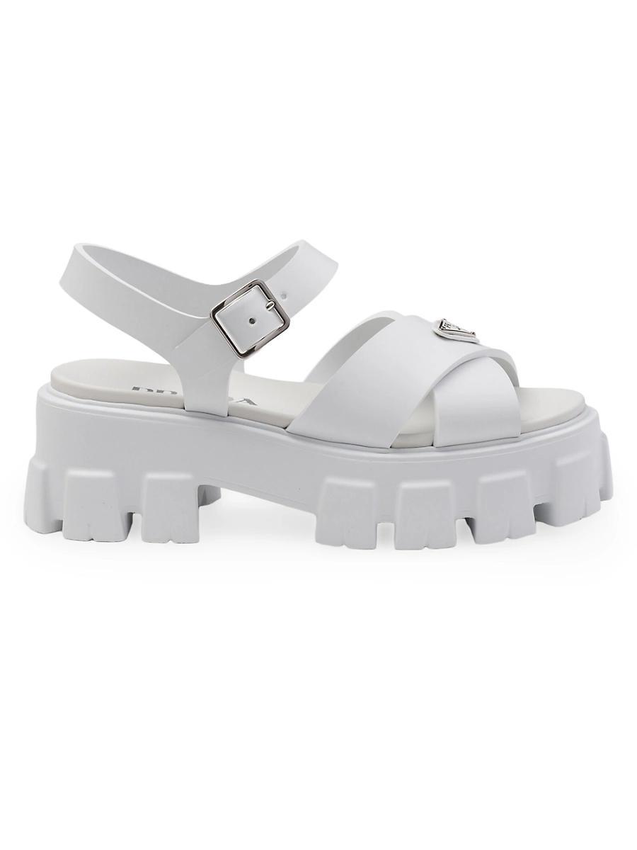 Prada Womens Monolith Rubber Sandals Product Image