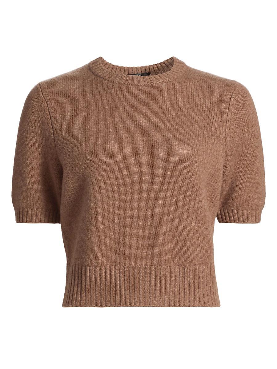 Womens Elsie Wool-Cashmere Short-Sleeve Sweater Product Image