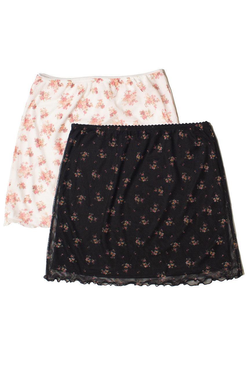 Floral Mesh Mini Skirt Product Image