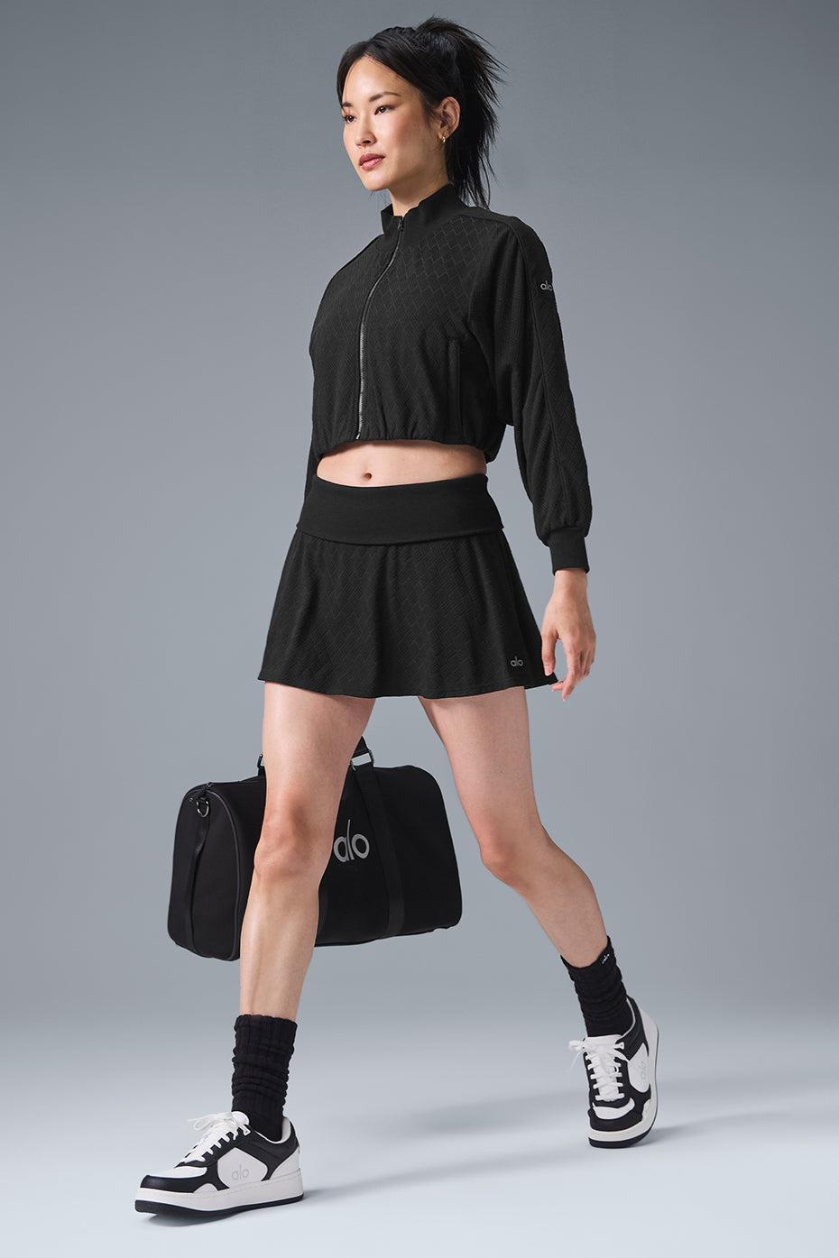 Cropped Doubles Only Full Zip Jacket - Black Product Image
