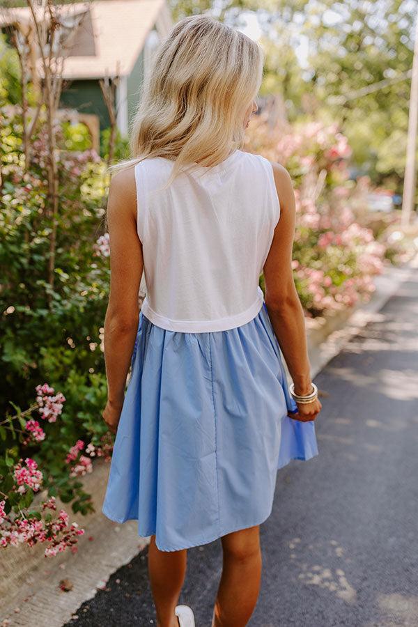 Countryside Drive Mini Dress in Sky Blue Product Image