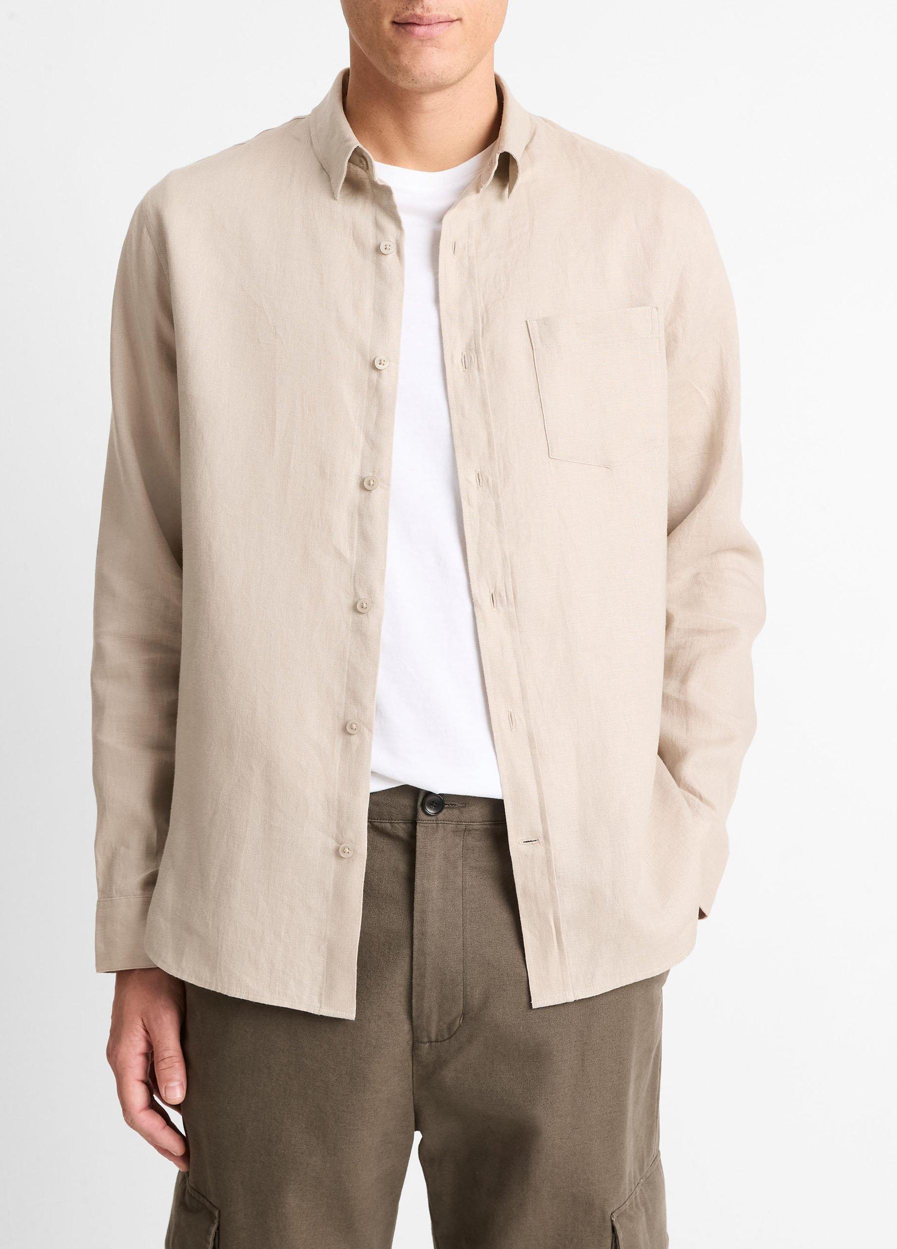 Linen Long-Sleeve Shirt Product Image