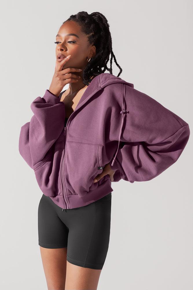 Zip Cloud Hoodie - Crimson Product Image