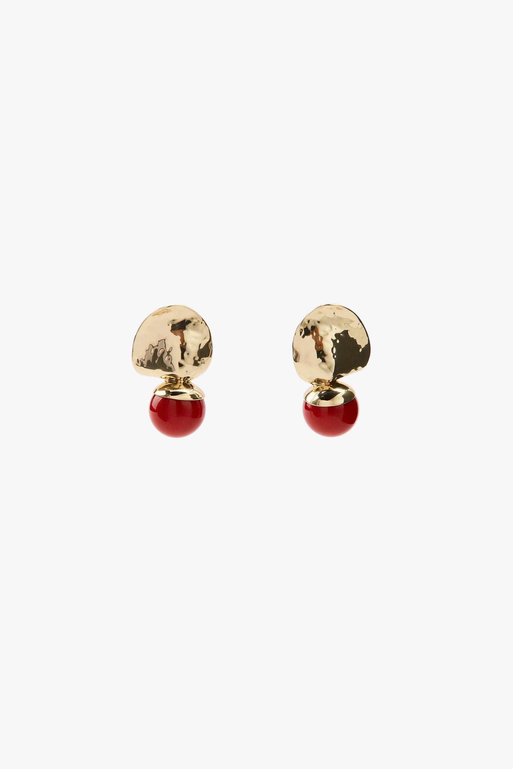 Womens Faux Pearl & Crystal Flower Clip-On Earrings Product Image