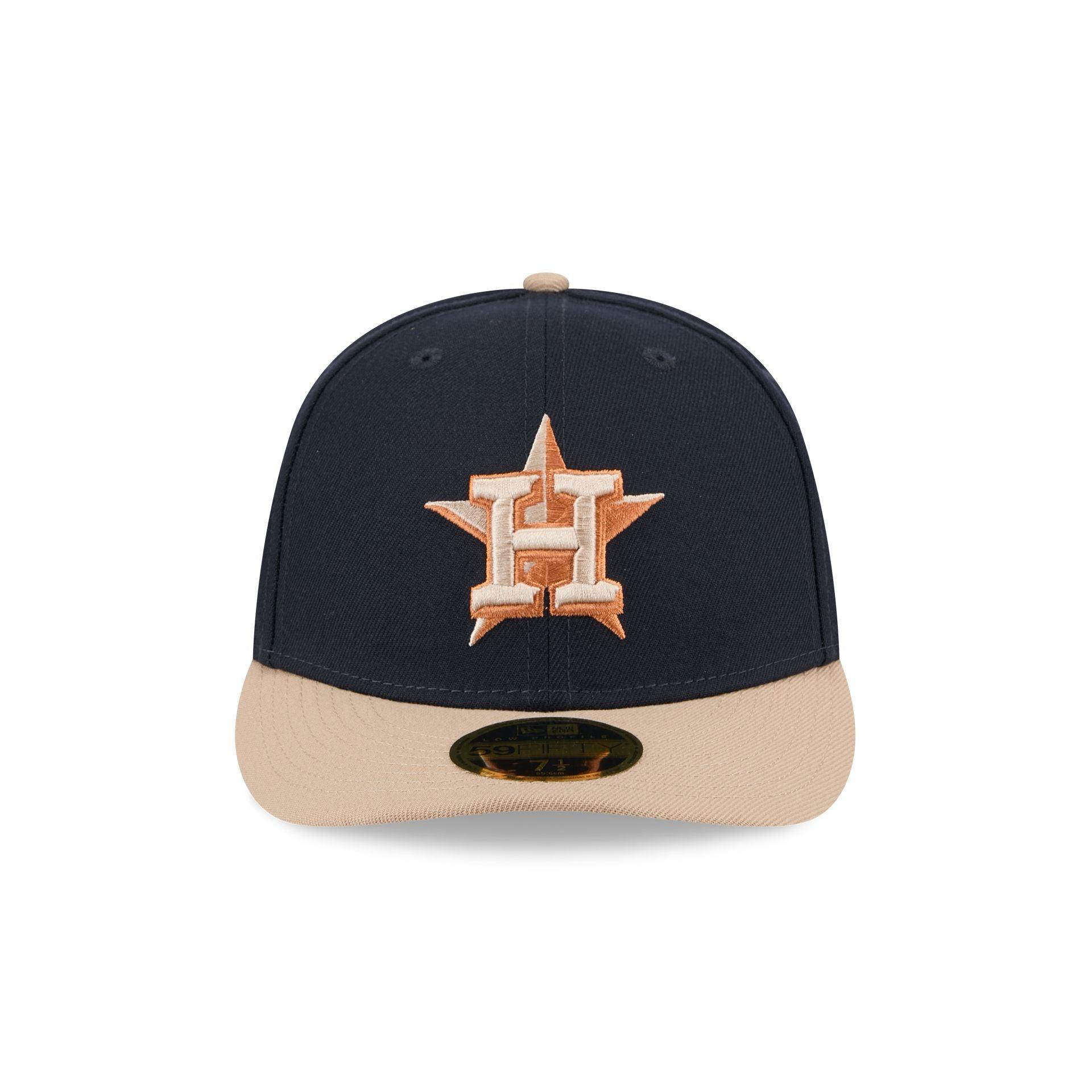 Houston Astros Blue Ivory Low Profile 59FIFTY Fitted Hat Male Product Image