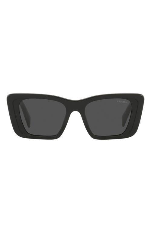 PRADA 51mm Square Sunglasses In Black/dark Grey Product Image