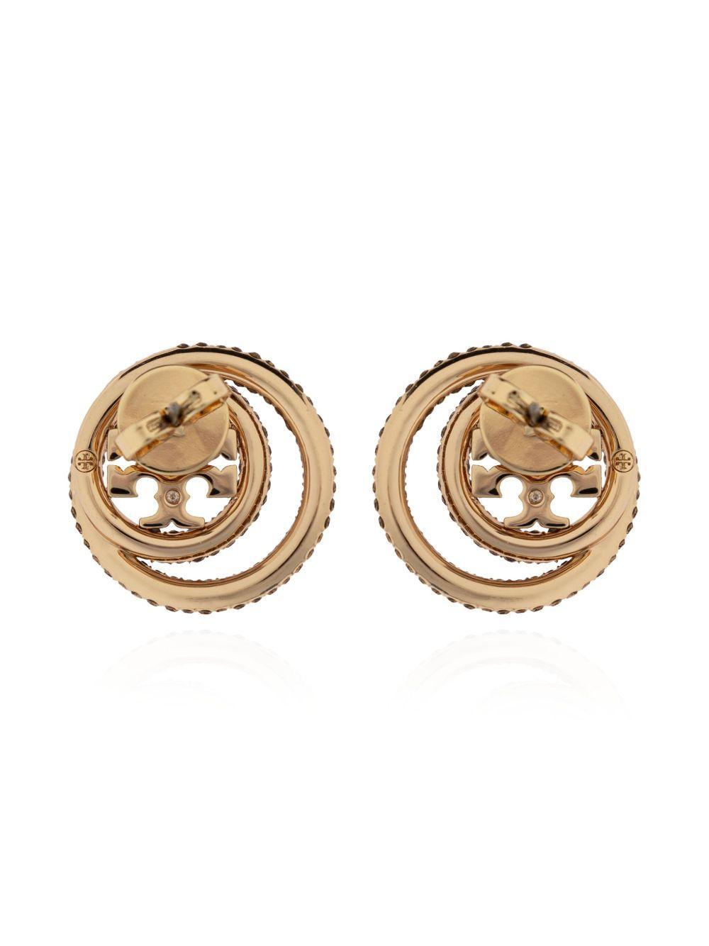crystal-embellished hoop earrings Product Image