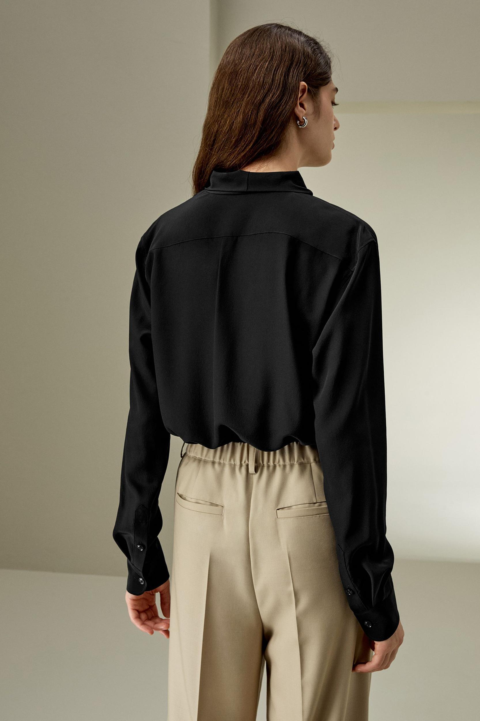 Silk Bowtie Blouse Product Image