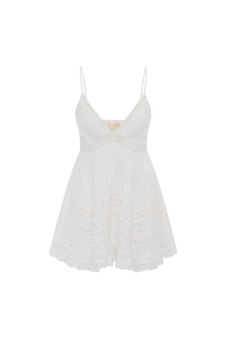 Alonna Cotton Lace-Trimmed Mini Dress Product Image