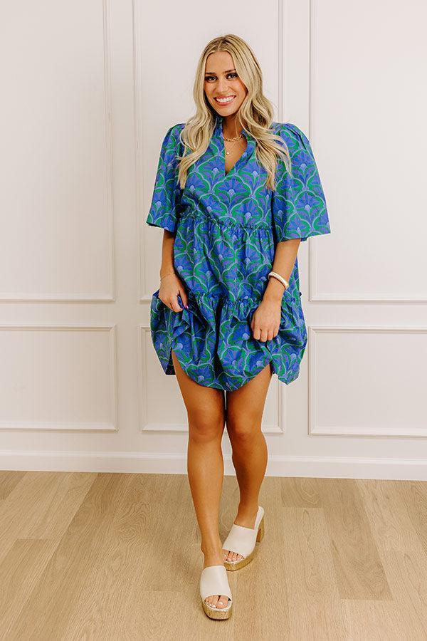 Charmed Feeling Floral Mini Dress in Periwinkle Product Image