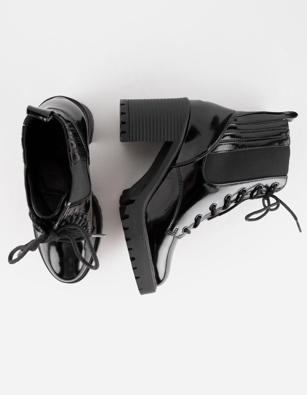 MIA Daryl Lace Up Heel Womens Boots - BLACK Product Image