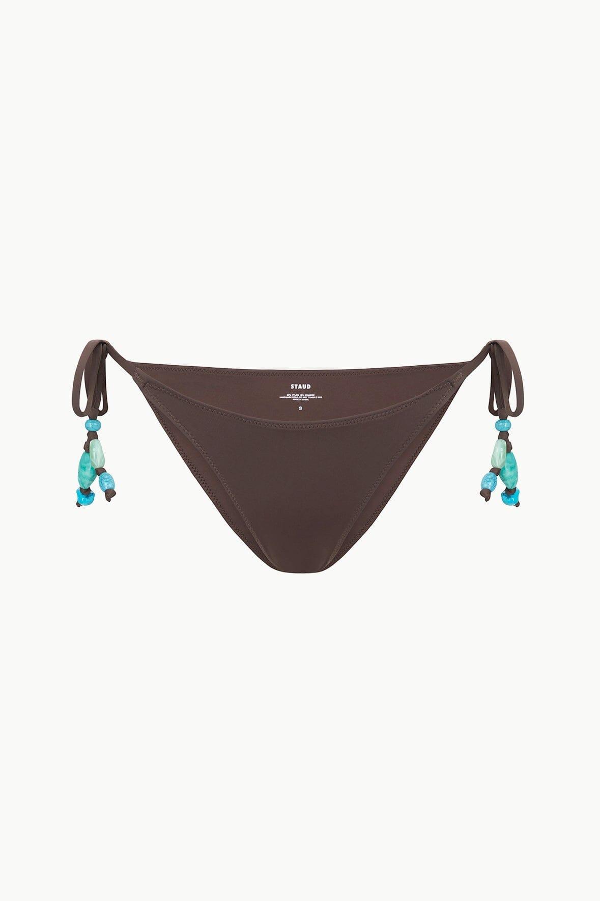 SISLEY SIDE TIE BIKINI BOTTOM | DARK CHOCOLATE Product Image