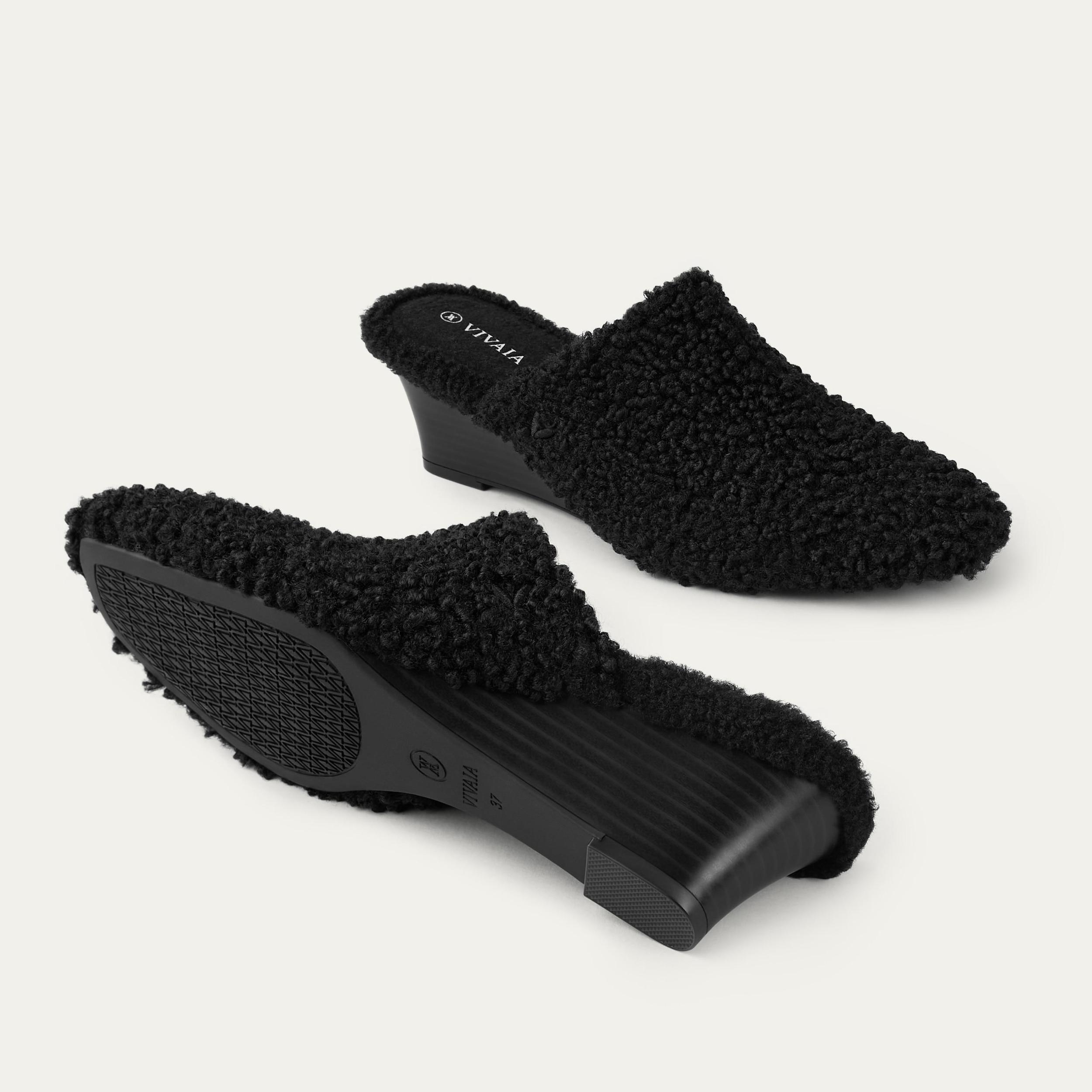 Square-Toe Wedge Mules (Margot Wedge Mules) Product Image