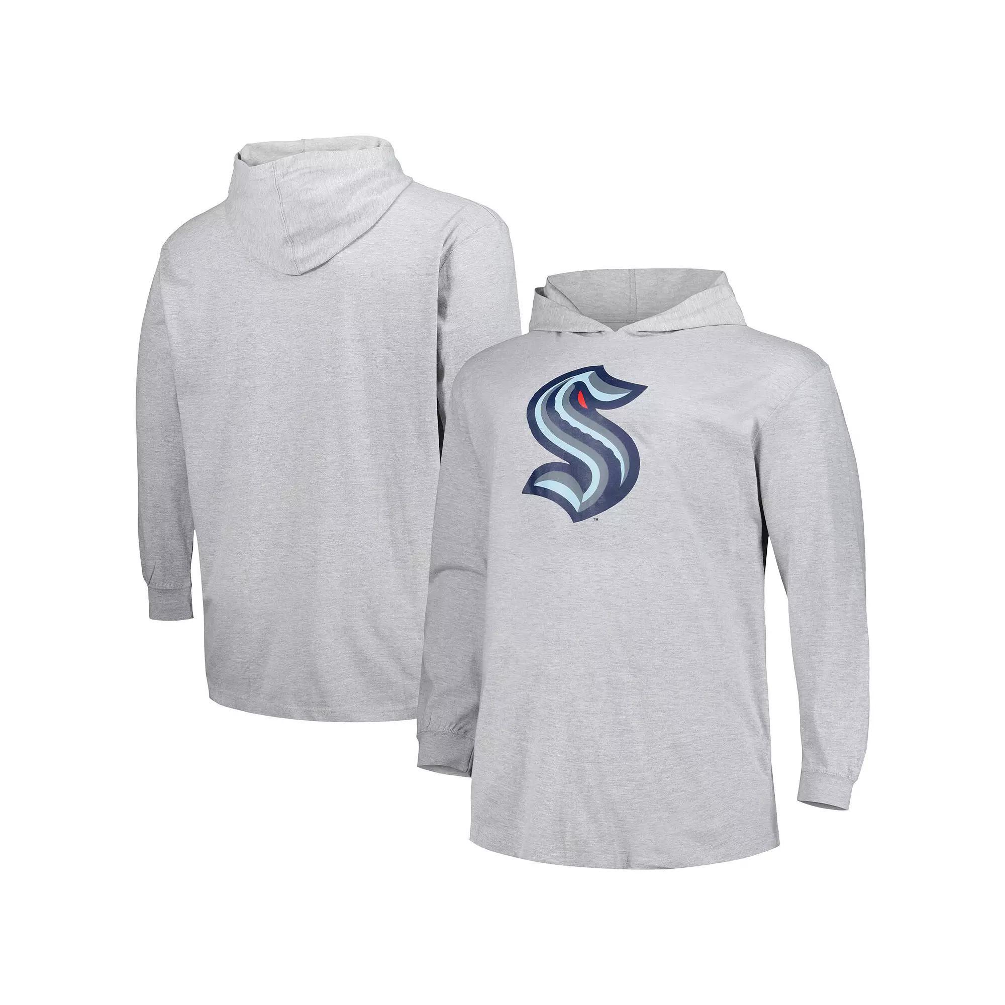 Men's Heather Gray Seattle Kraken Big & Tall Pullover Hoodie, Size: 2XLT, Krk Grey Product Image