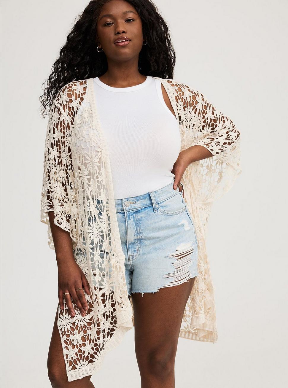 Floral Crochet Ruana Product Image