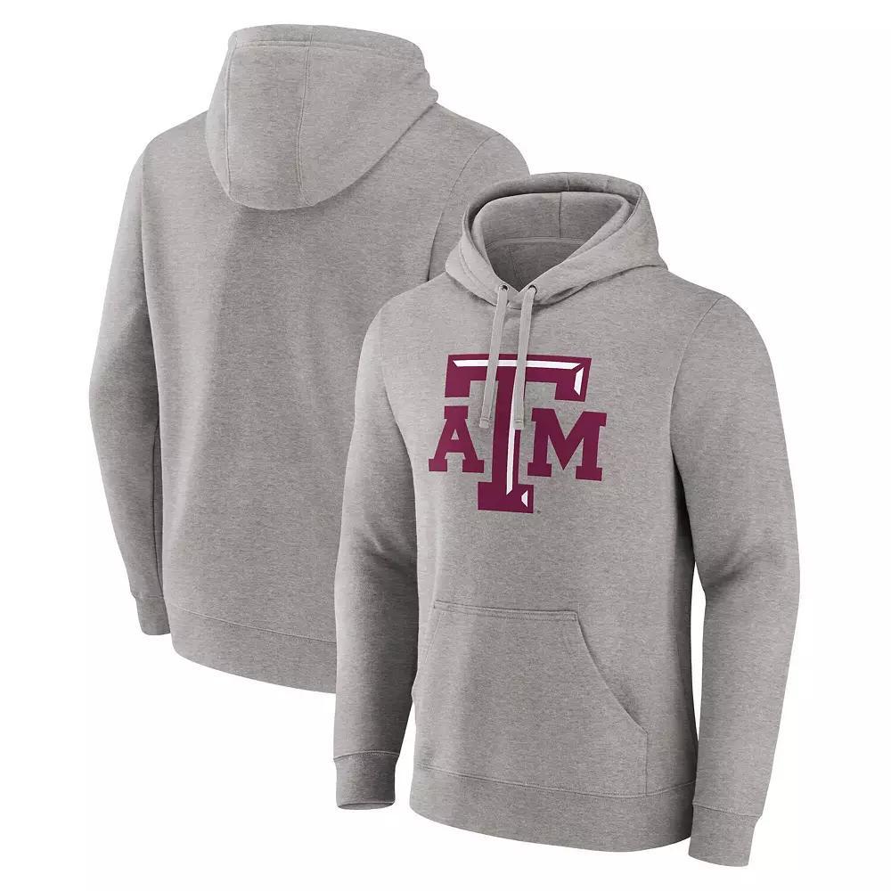 Men's Fanatics Heather Gray Texas A&M Aggies Primary Logo Pullover Hoodie, Size: Large, Grey Product Image