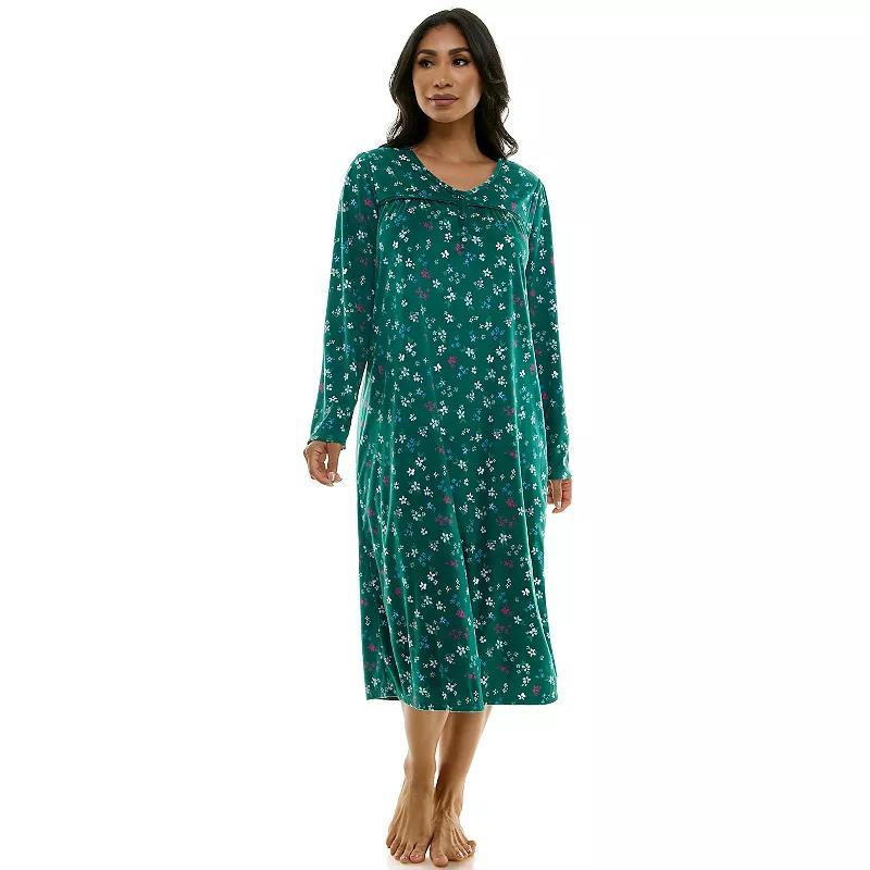 Petite Croft & Barrow® Velour Sleepshirt, Women's, Size: Small Petite, Arlas Check Product Image