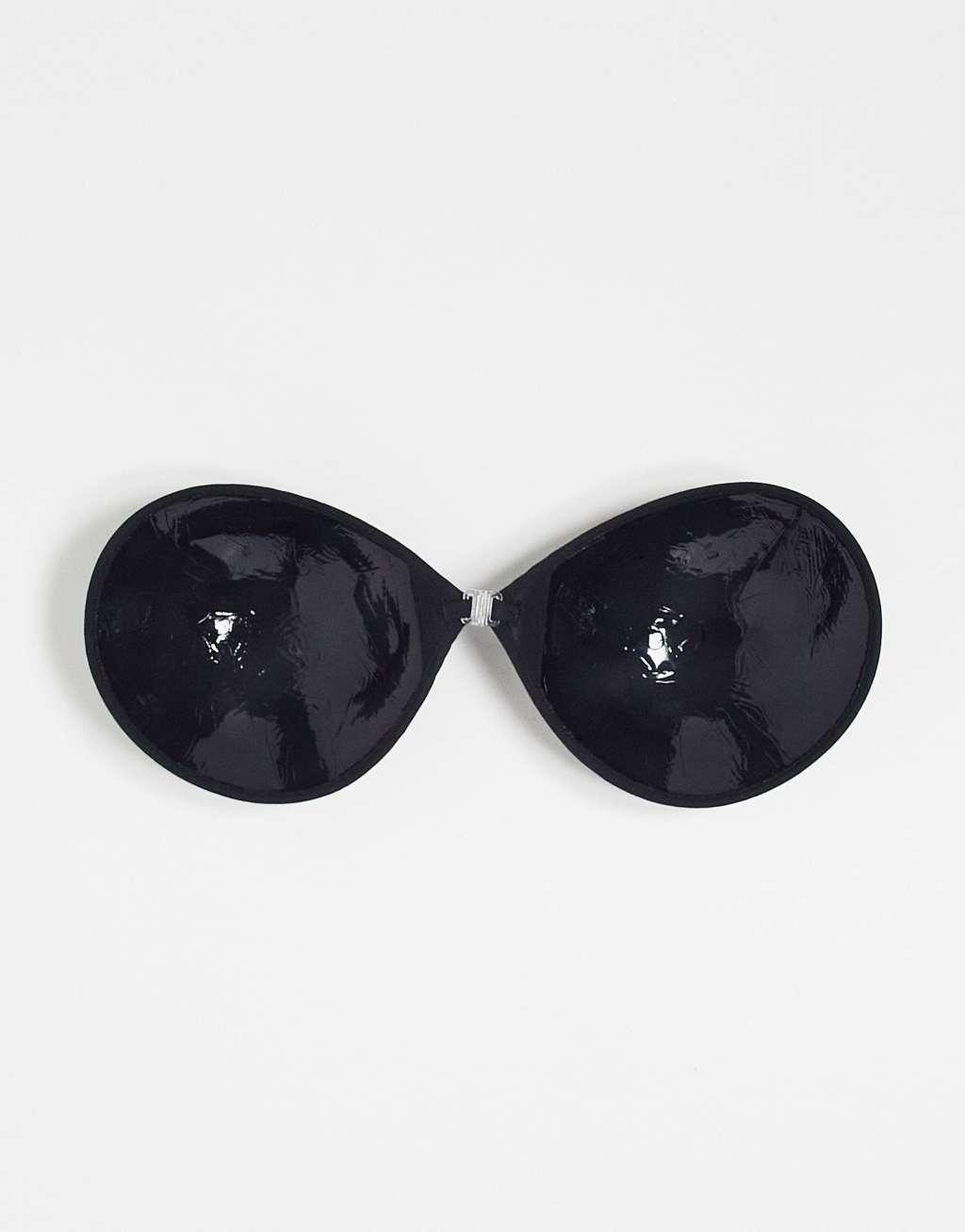 ASOS DESIGN molded stick on strapless backless bra in black Product Image