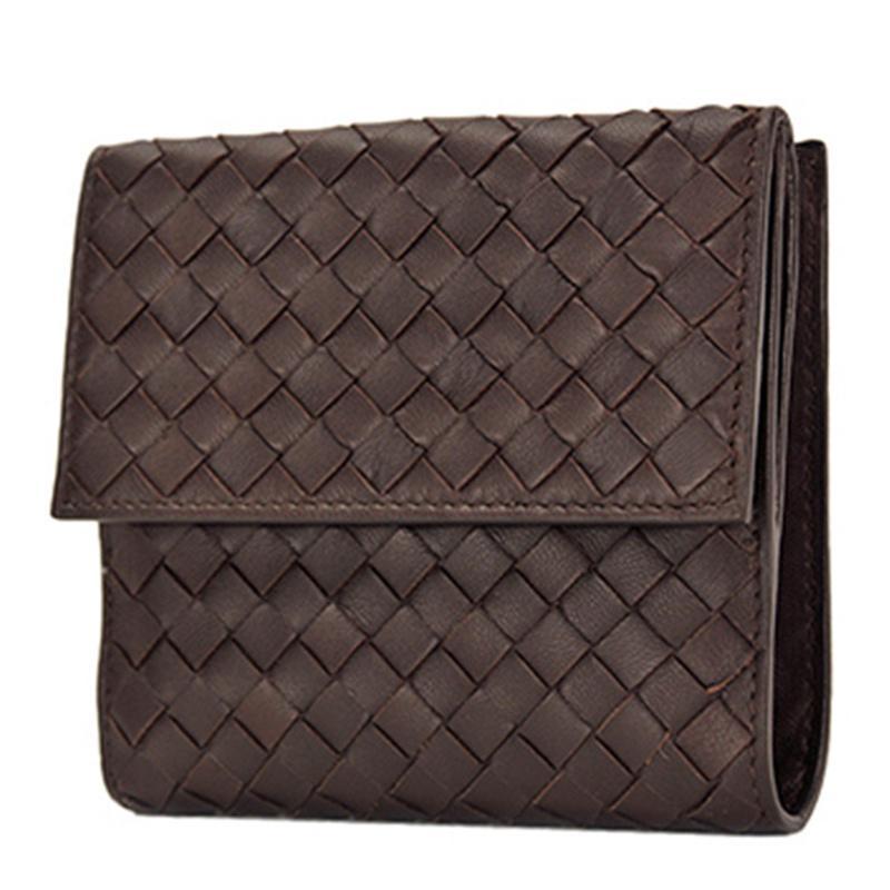 BOTTEGA VENETA Weave Detail Short Purse In Brown Product Image