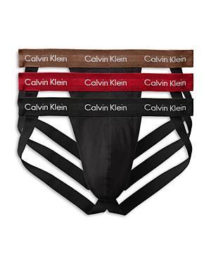 Calvin Klein Men's Cotton Stretch 3-Pack Jock Strap - Black - L Product Image