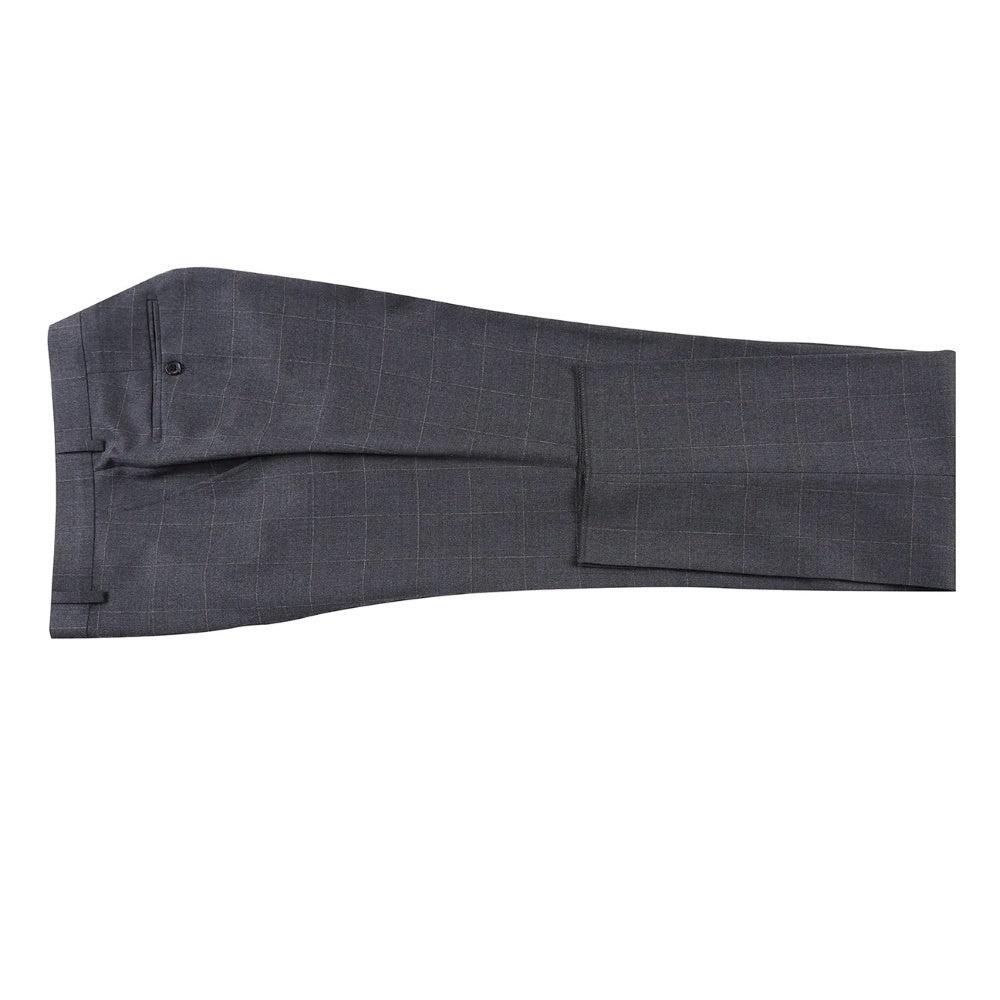 Gray Regular Fit Wool Blend Windowpane 2 Piece Suit Product Image