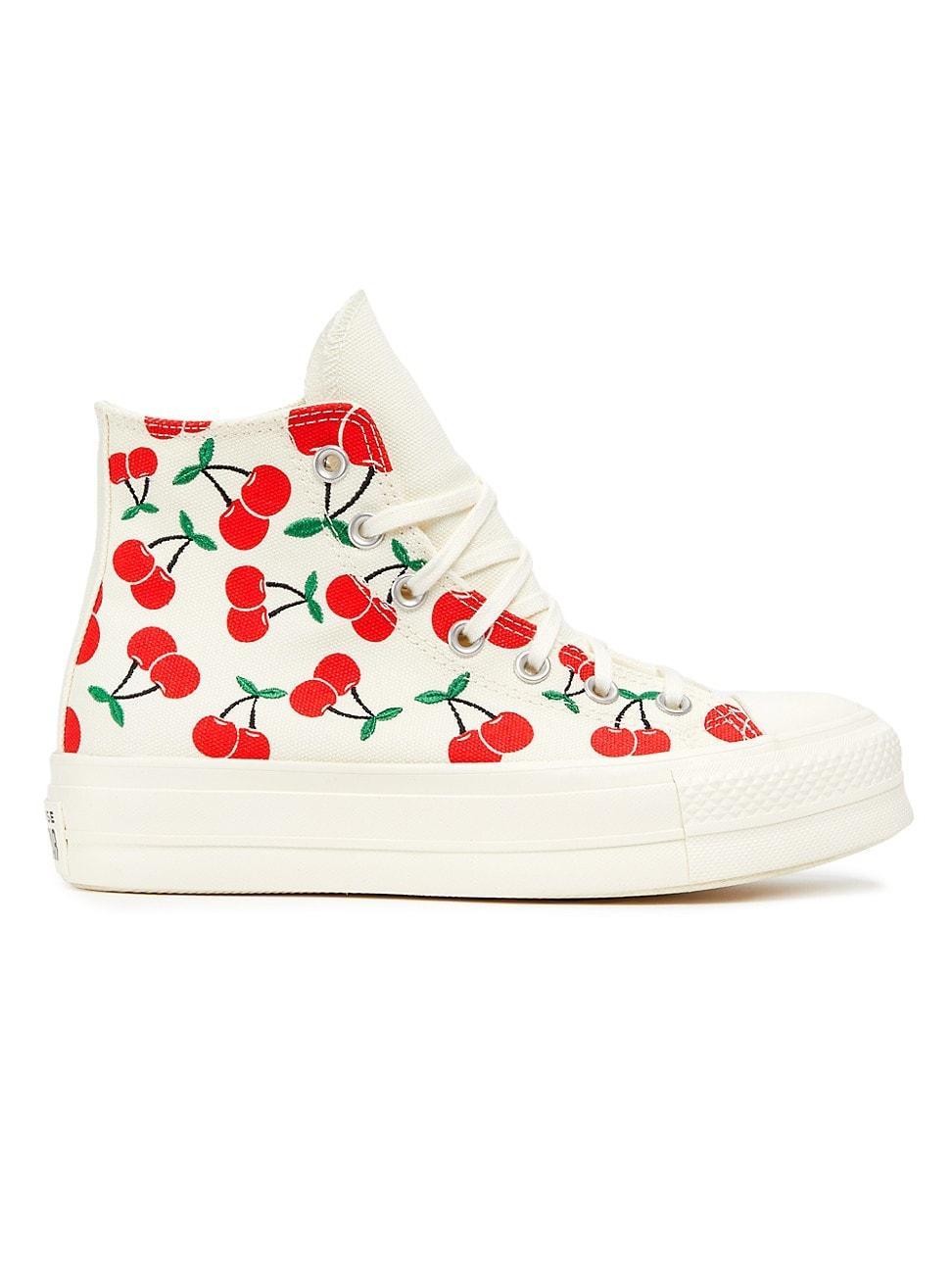 Womens Converse Chuck Taylor All Star Lift High-Top Sneaker - Egret / Cherries Product Image
