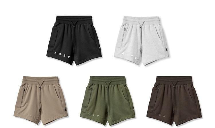 Drawstring Waist Plain Sweatshorts Product Image