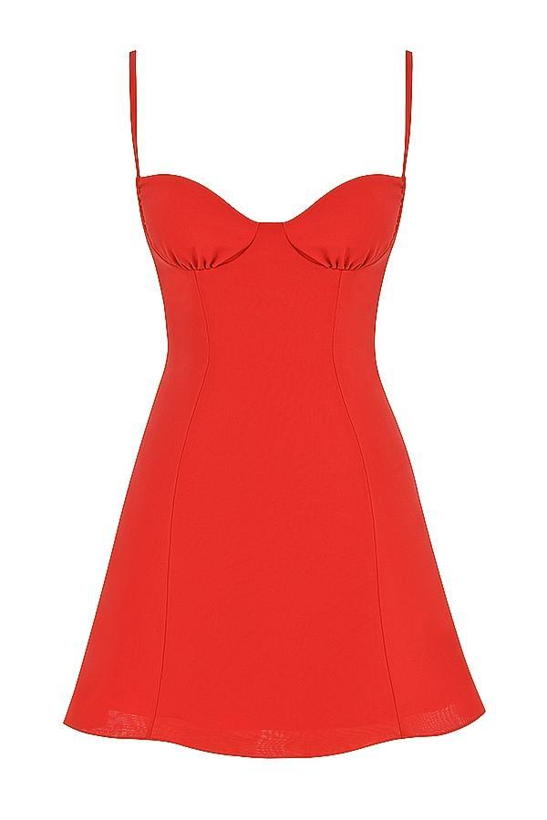 Christiana Red Mini Dress Product Image