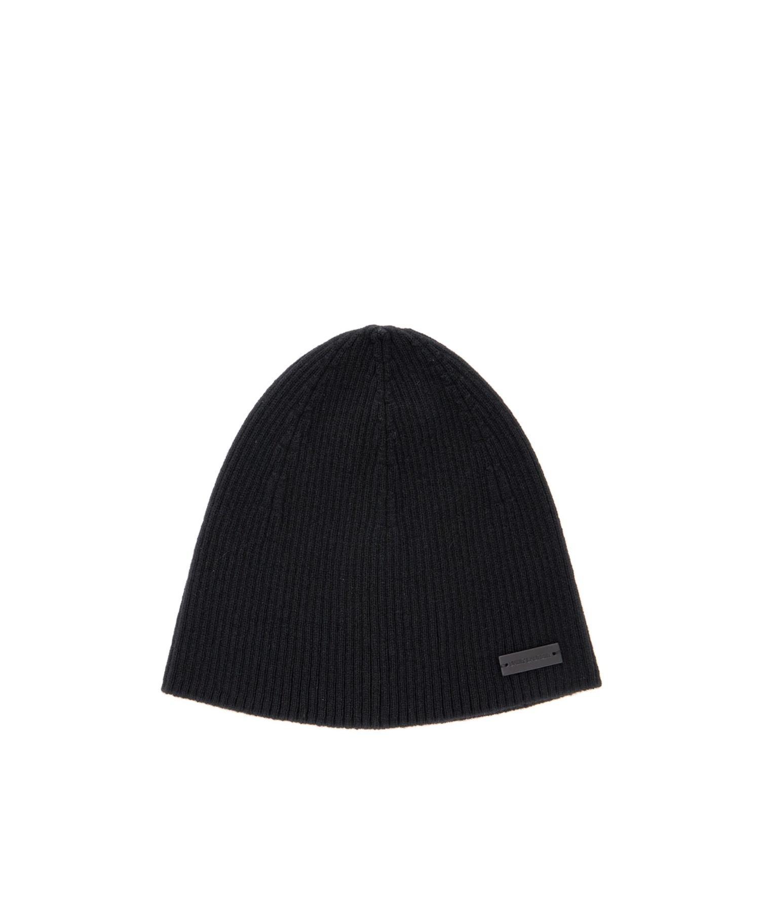 SAINT LAURENT Paris Men Berretto Senza Risvolto A Costine In Black Product Image