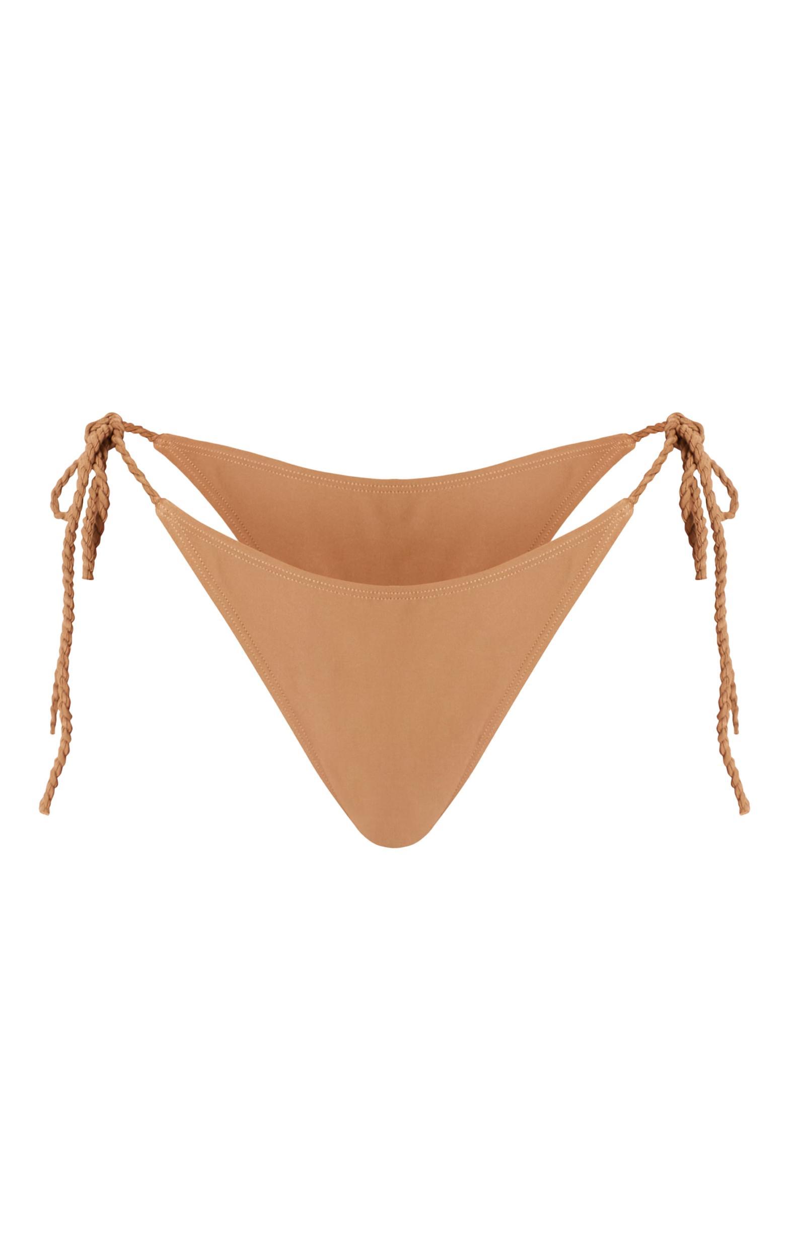 Stone Twist Strap Tie Side Bikini Bottoms Product Image