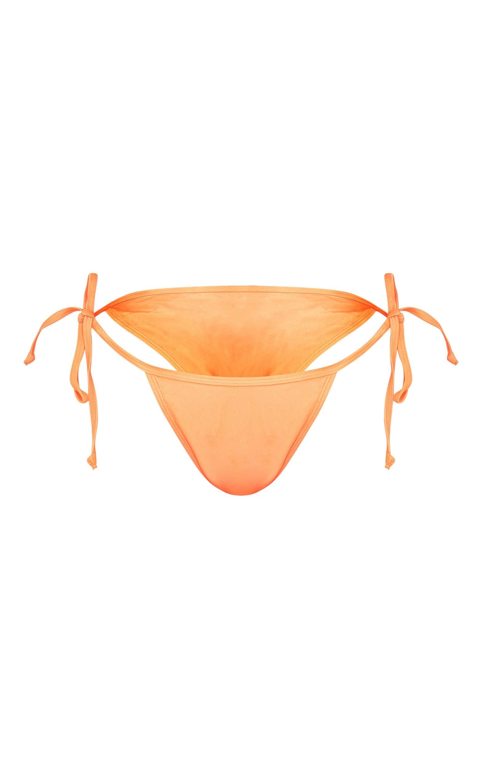 Orange Mix & Match Tie Side Bikini Bottoms Product Image