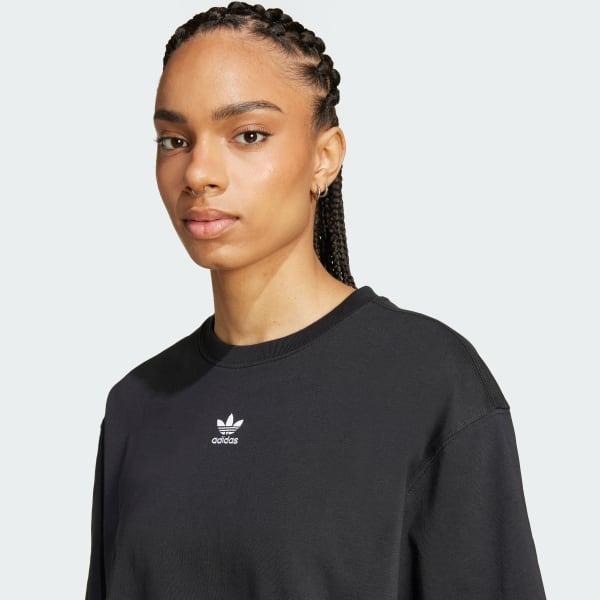 adidas Essentials Crop Tee Black 2XL Womens Product Image