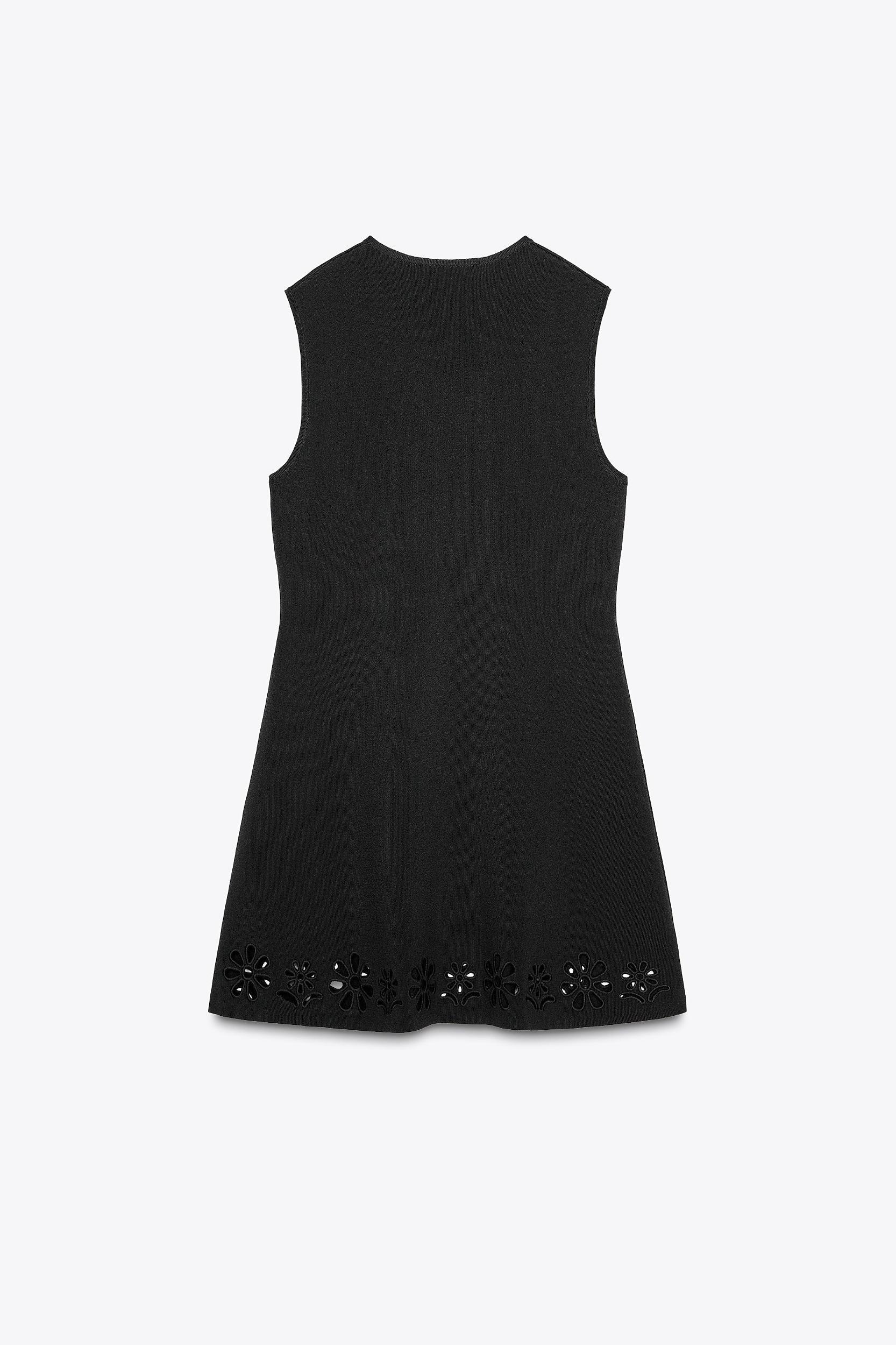 KNIT DRESS WITH OPENWORK EMBROIDERY Product Image