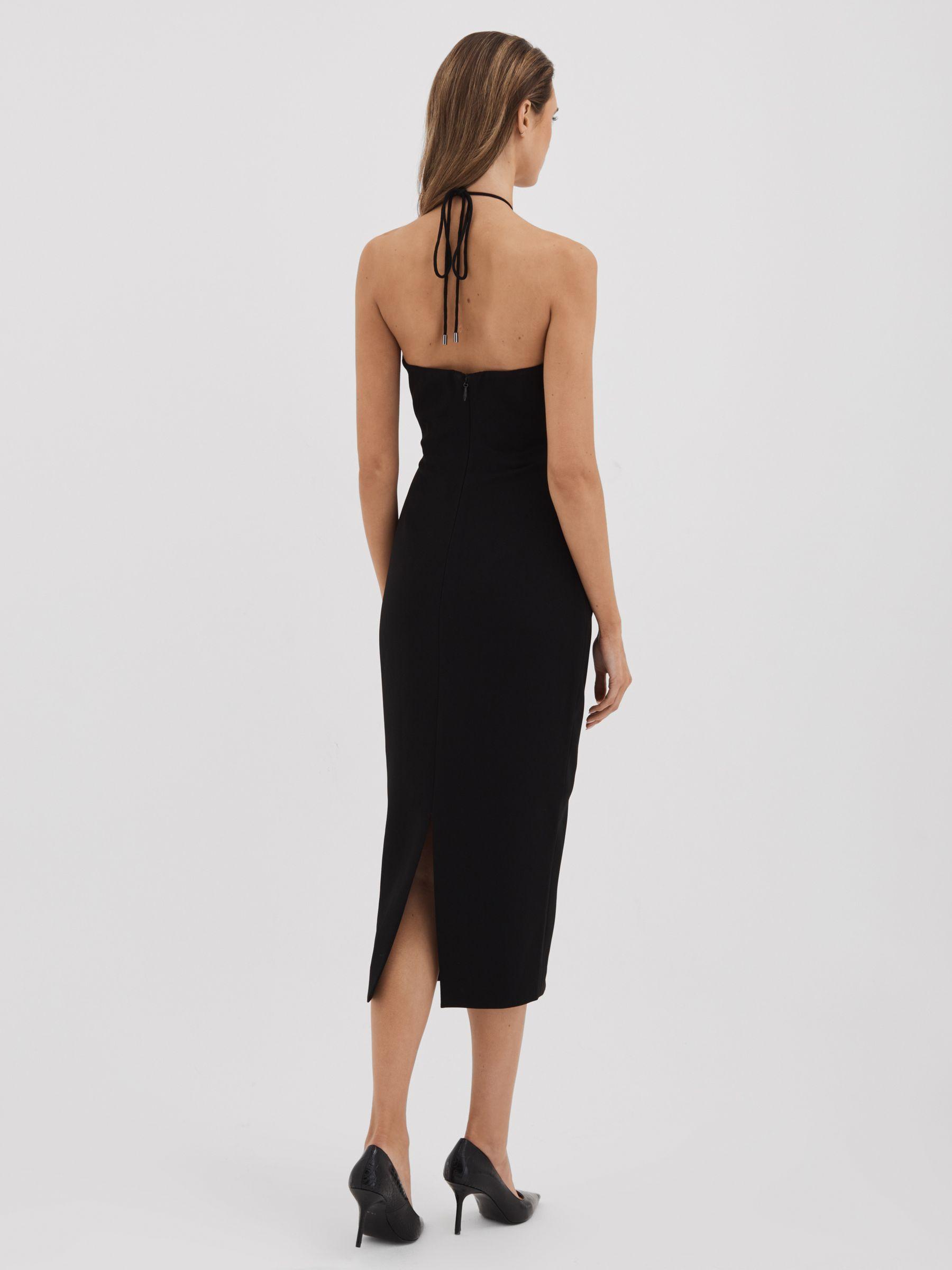 Rachel Gilbert Embellished Bodycon Midi Dress in Black Product Image