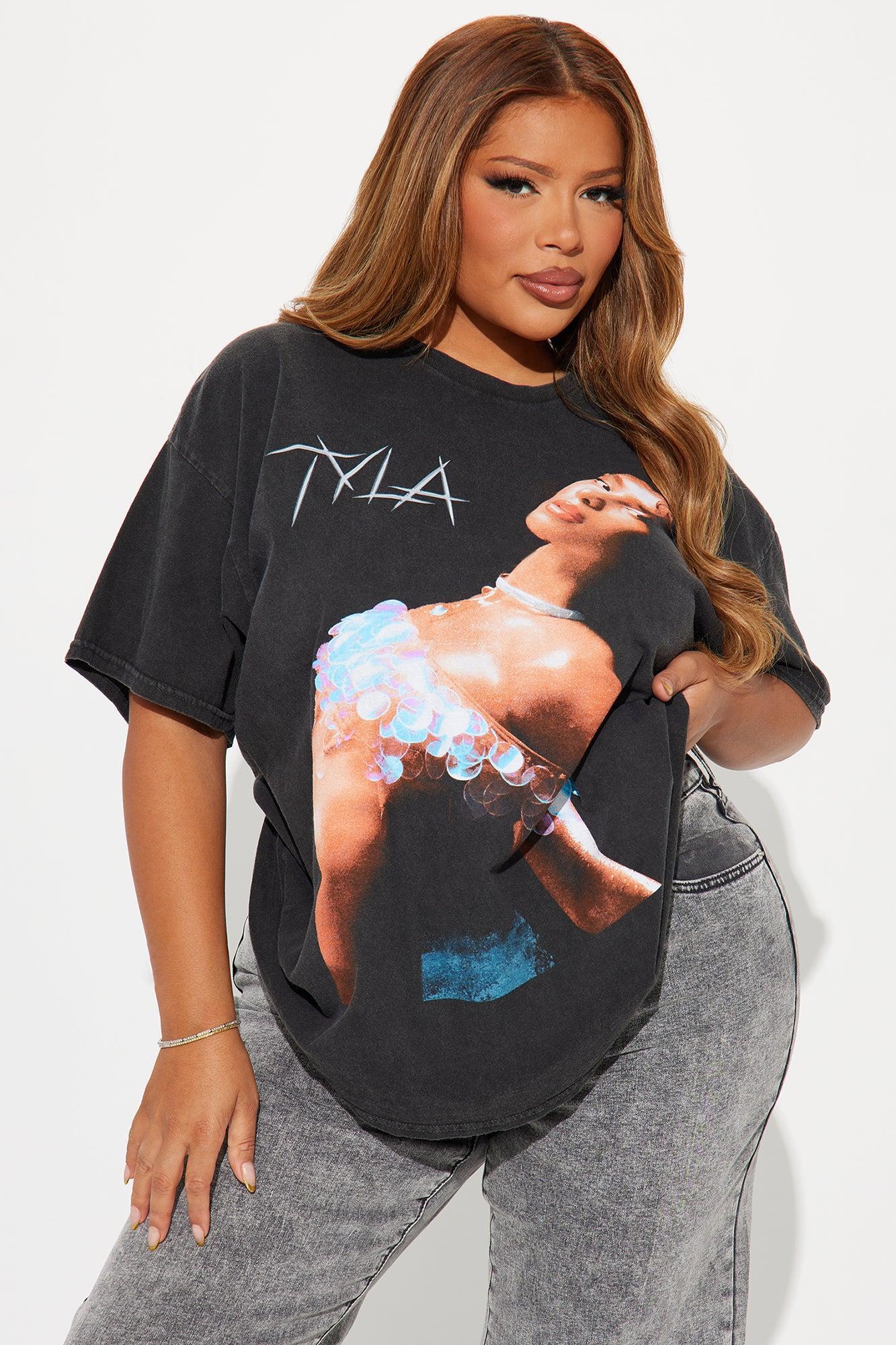 Tyla Tour Washed Tee - Black Product Image
