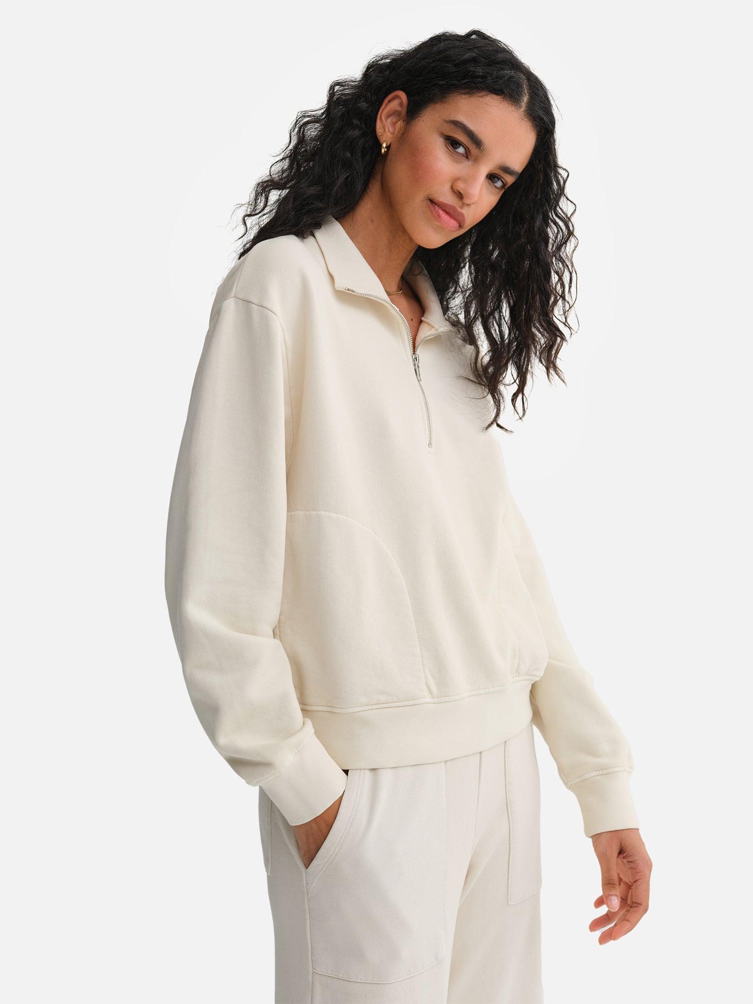 Organic Fleece Quarter Zip Sweatshirt Female Product Image