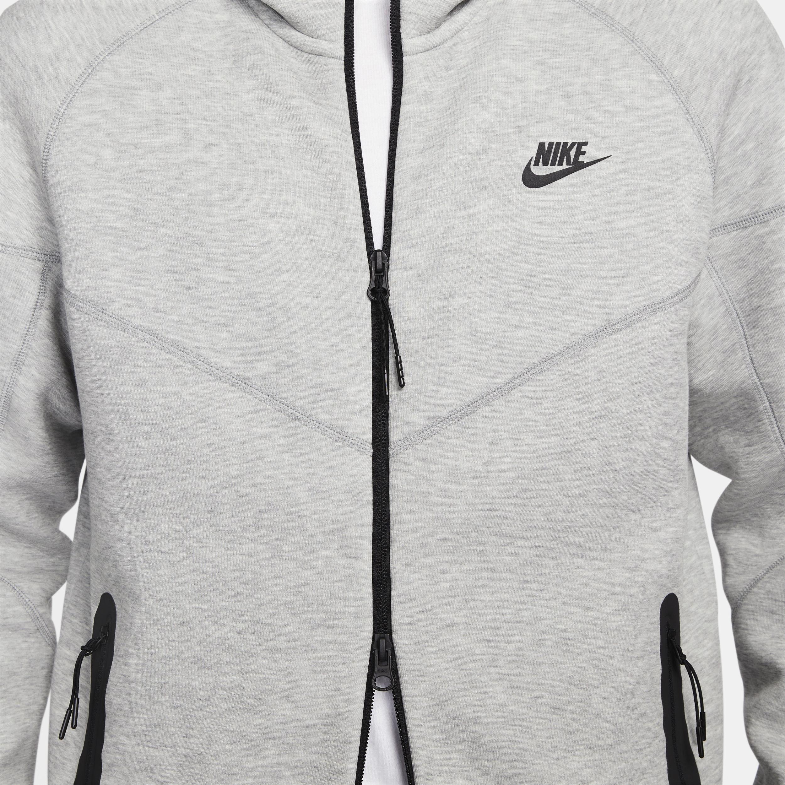 Nike Tech Fleece full zip hoodie in gray Product Image