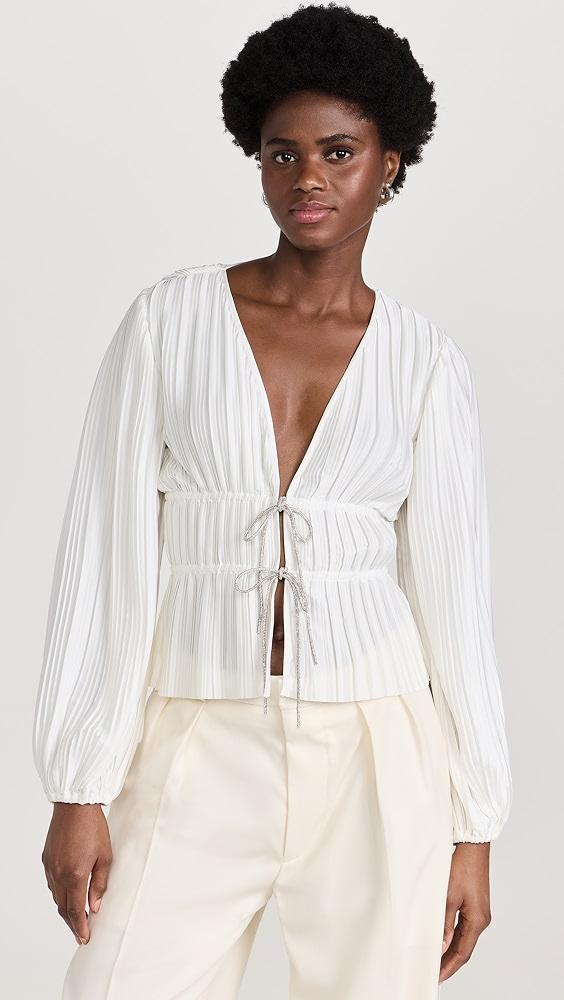 WAYF Tie Front Blouse | Shopbop Product Image