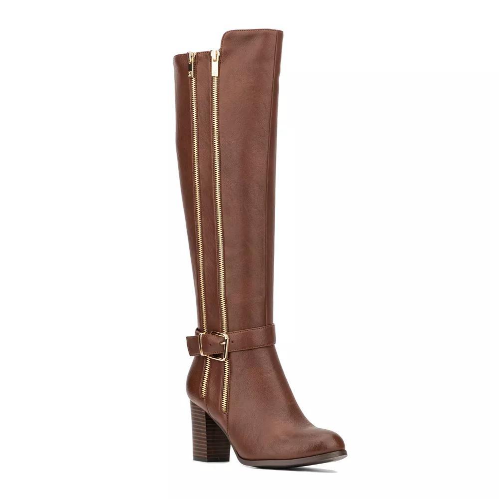 New York & Company Andina Women's Knee-High Boots, Size: 10, Red Product Image