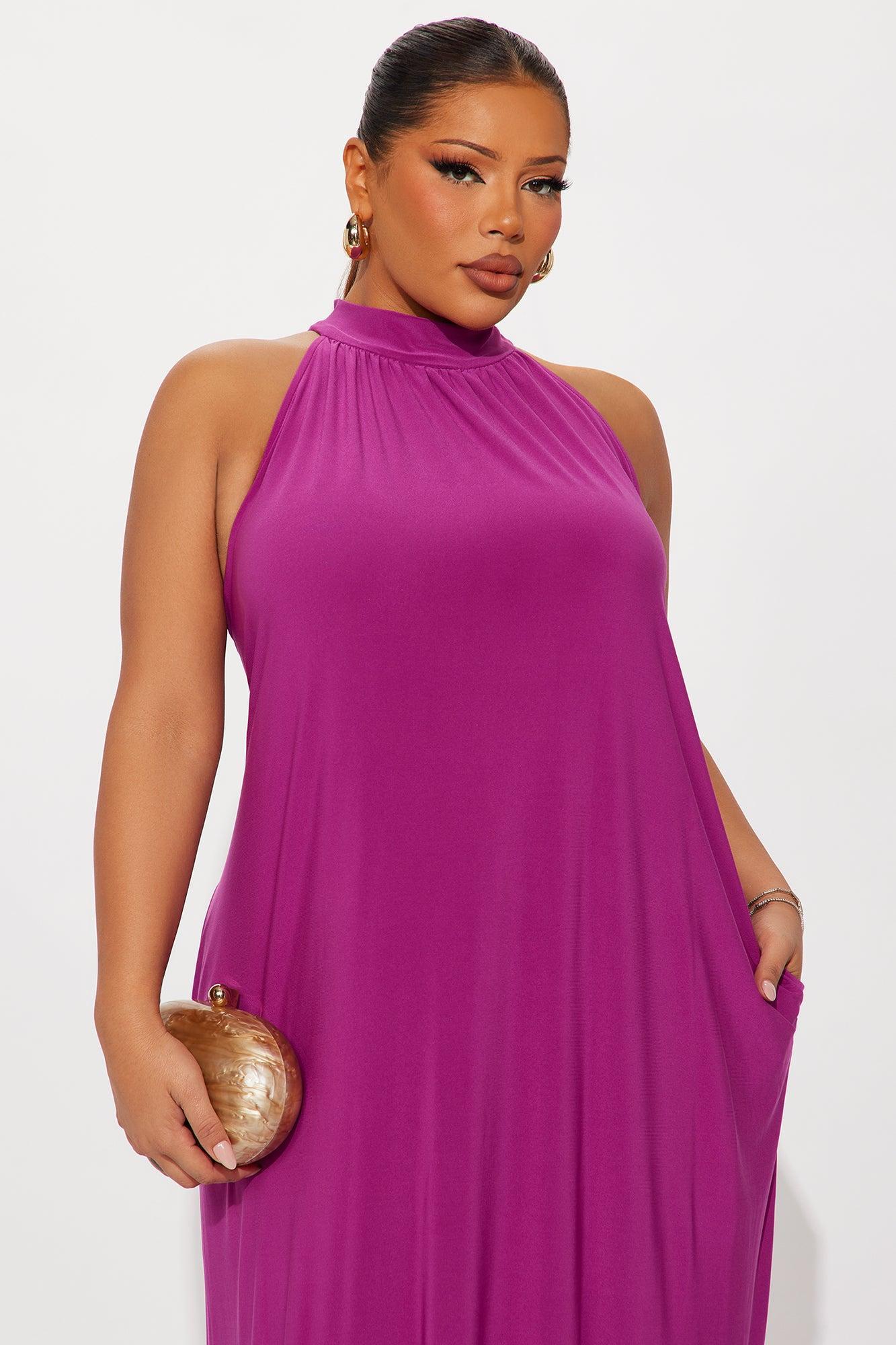Irina Flowy Maxi Dress - Magenta Product Image