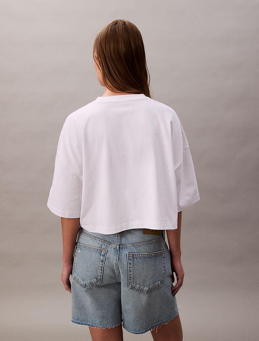 Logo Graphic Cropped Relaxed T-Shirt Product Image