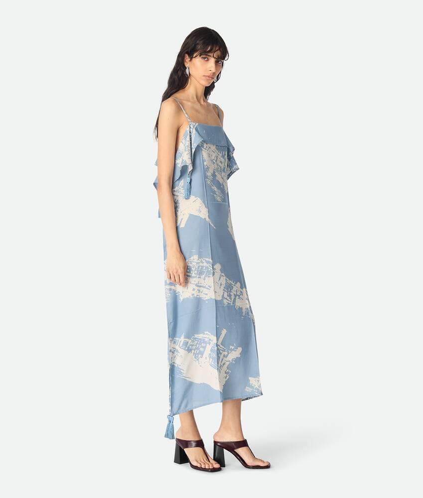Women's Italian Postcard Dress in Blue/dove Product Image