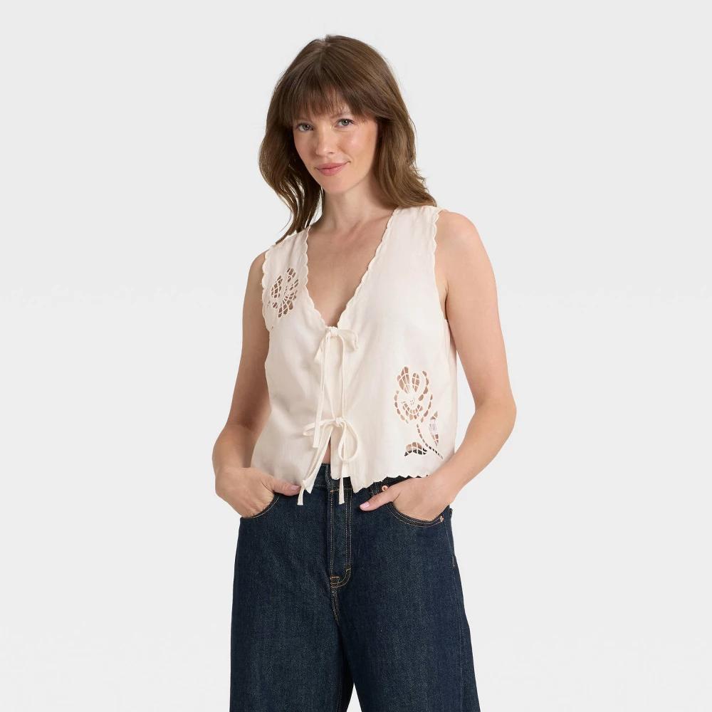 Women's Tie-Front Fashion Vest - Universal Thread™ Product Image