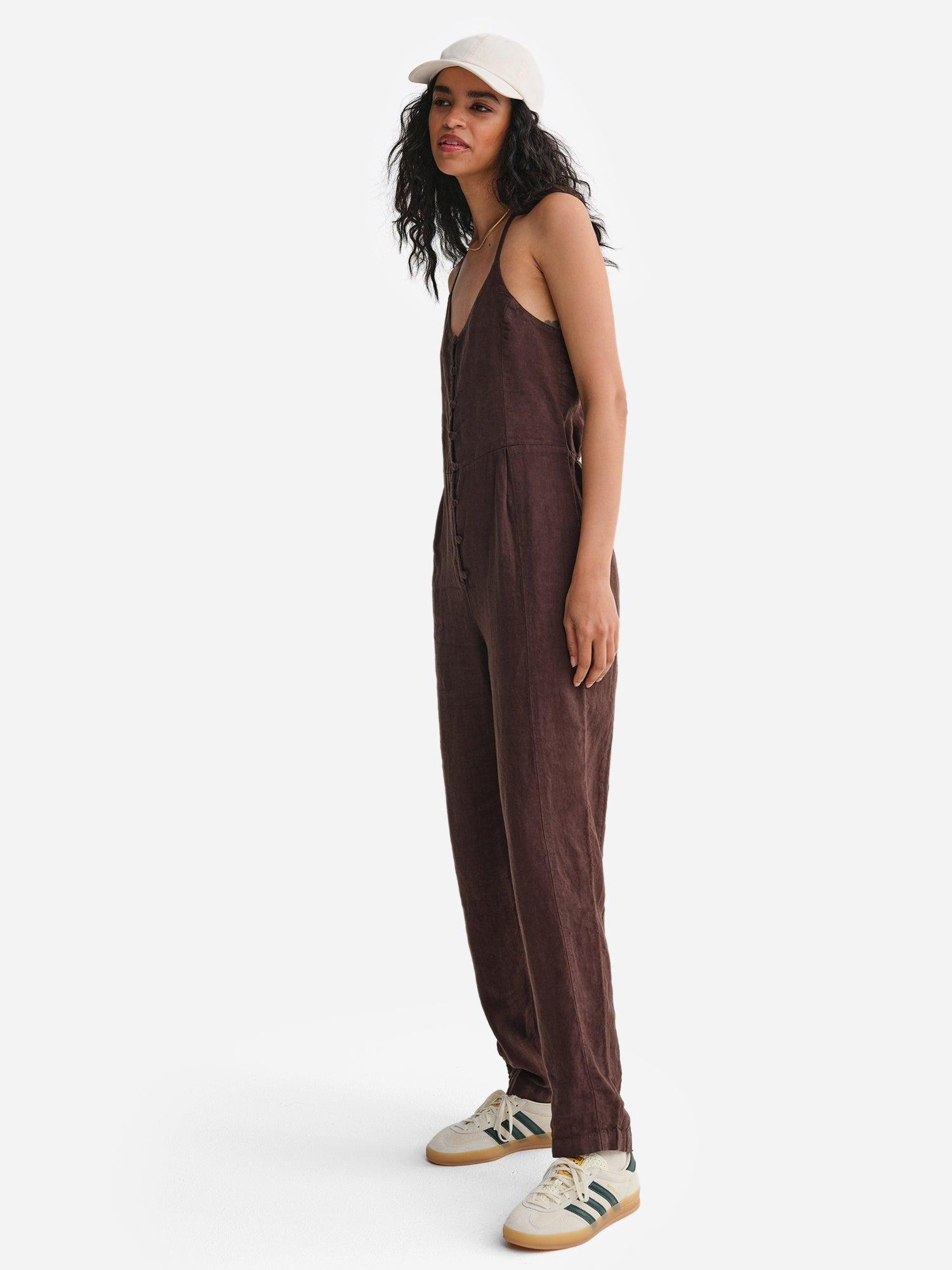 Organic Linen Tank Jumpsuit Female Product Image