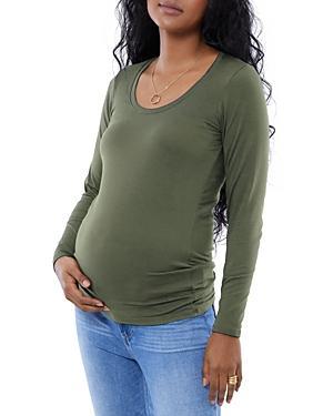Ingrid & Isabel Maternity Long Sleeve Scoop Neck Tee Product Image